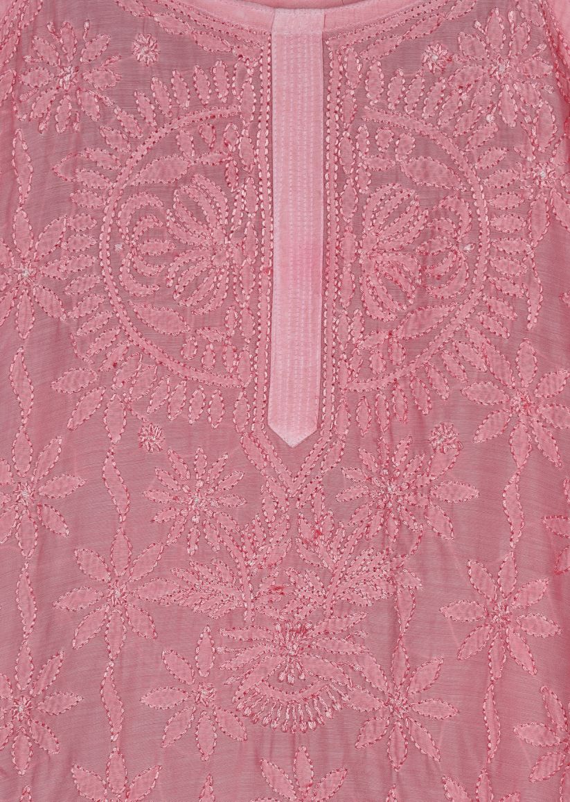 Firgun Lucknowi Chikankari Muslin Spaghetti Top