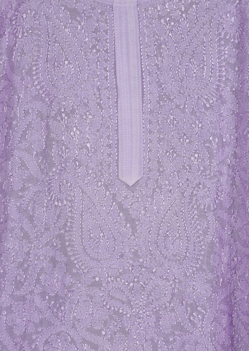 Firgun Lucknowi Chikankari Muslin Spaghetti Top