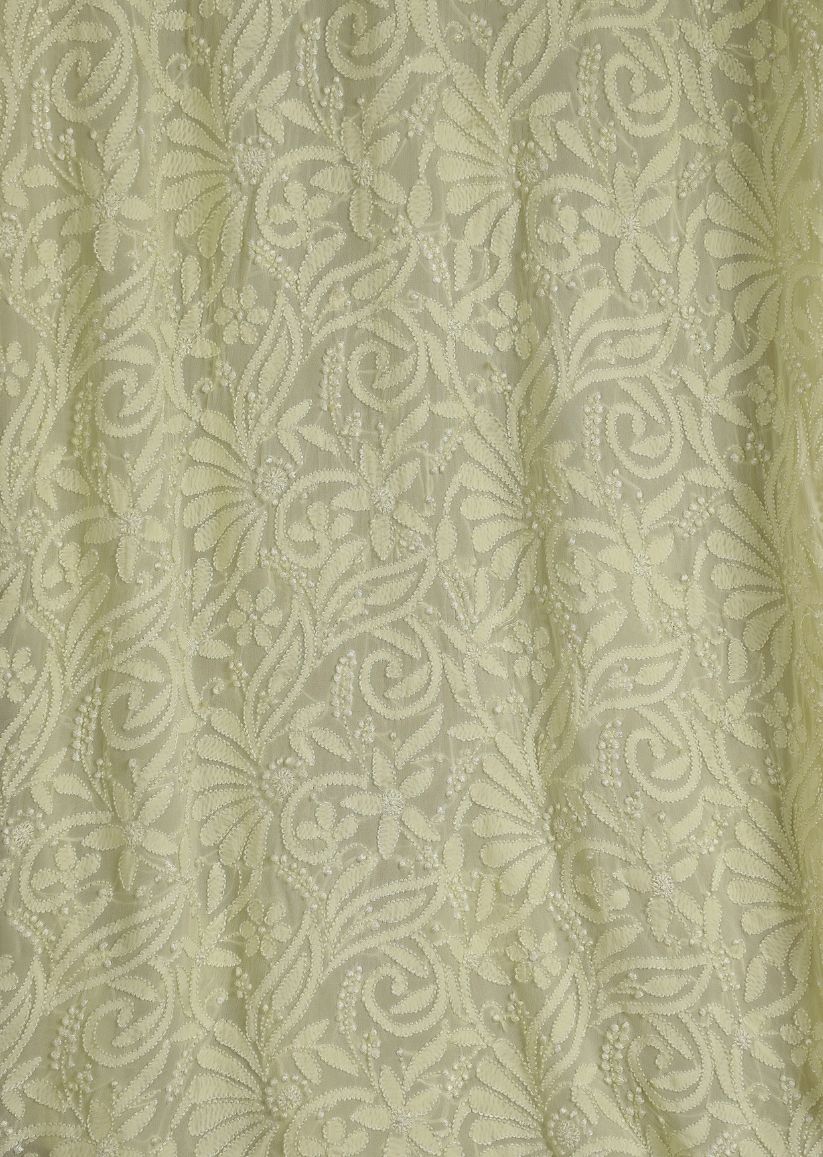 Firgun Lavender Lucknowi Chikankari Viscose Georgette Kurta