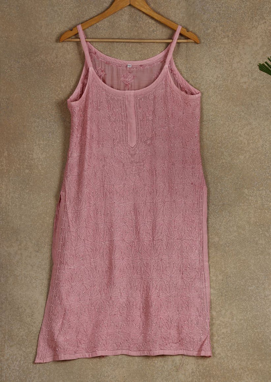 Firgun Lucknowi Chikankari Muslin Spaghetti Style Kurta