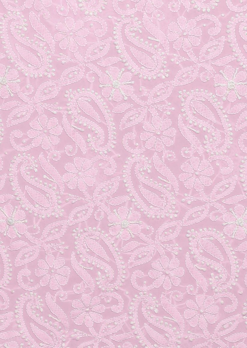 Firgun Hand Embroidered Blush Pink Lucknowi Chikankari Georgette Unstitched Suit Set