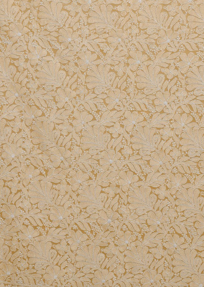 Firgun Hand Embroidered Beige Lucknowi Chikankari Georgette Unstitched Suit Set