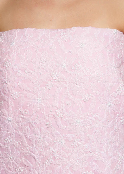 Firgun Blush Pink Lucknowi Chikankari Cotton Unstitched Suit Set