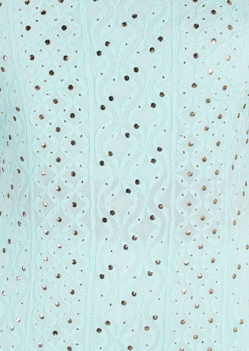 Firgun Sky Blue Lucknowi Chikankari Viscose Georgette Unstitched Kurta & Dupatta Set