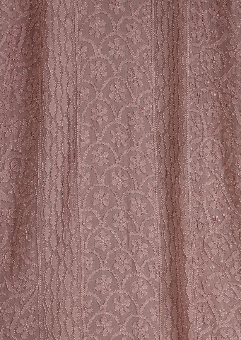 Firgun Sea Green Lucknowi Chikankari Viscose Georgette Kurta