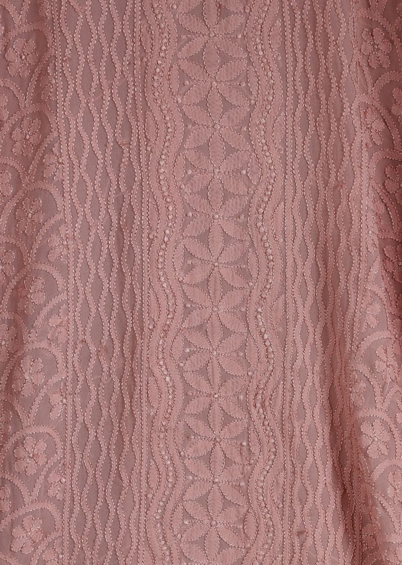 Firgun Sea Green Lucknowi Chikankari Viscose Georgette Kurta