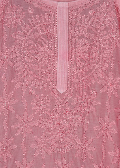 Firgun Lucknowi Chikankari Muslin Spaghetti Top