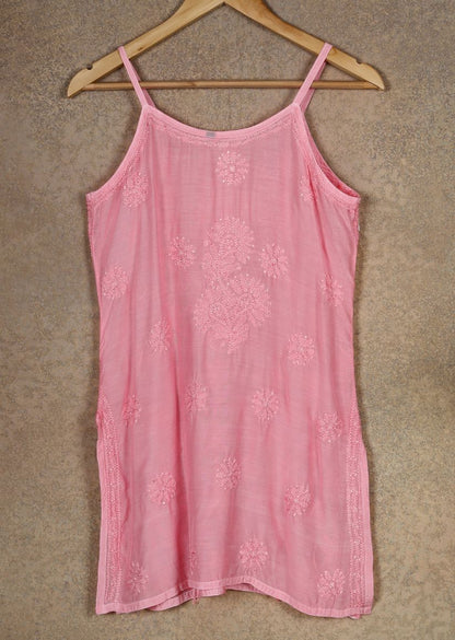 Firgun Lucknowi Chikankari Muslin Spaghetti Top