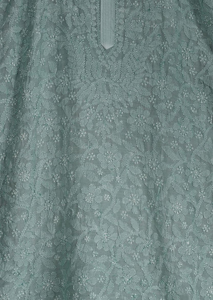 Firgun Lucknowi Chikankari Muslin Spaghetti Top
