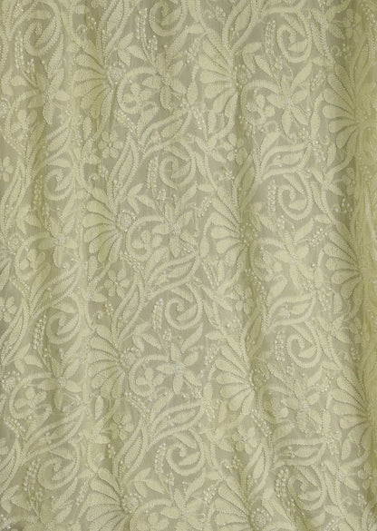 Firgun Lavender Lucknowi Chikankari Viscose Georgette Kurta