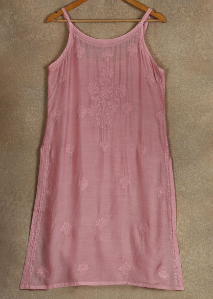 Firgun Lucknowi Chikankari Muslin Spaghetti Style Kurta