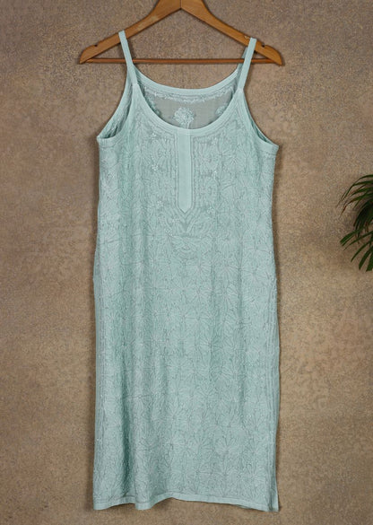Firgun Lucknowi Chikankari Muslin Spaghetti Style Kurta