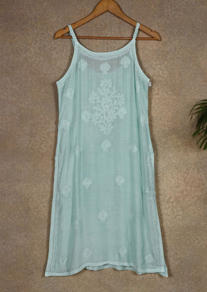 Firgun Lucknowi Chikankari Muslin Spaghetti Style Kurta