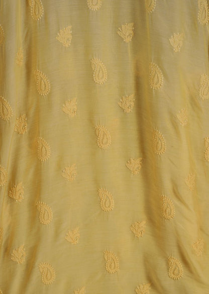 Firgun Mint Green dual shade Lucknowi Chikankari Muslin Kurta